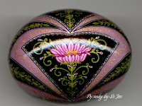 Raspberry Dream Pysanky Ukrainian Easter Egg by So Jeo : pysanky pysanka ukrainian easter egg batik art ukraine sojeo bluebells